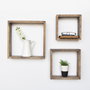 Hanah Home R-Raf349 Conjunto de 3 Estantes de Madera Maciza